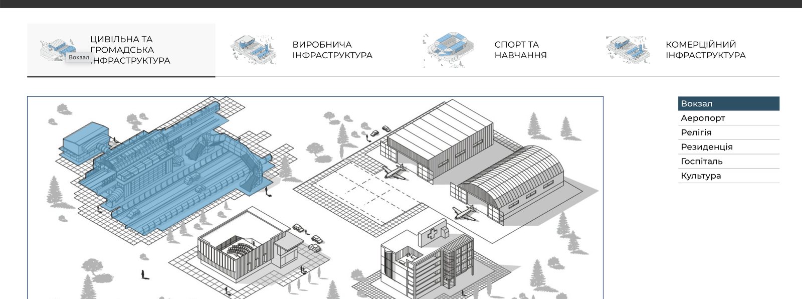 KARBOSNAB architects&rsquo; section: an interactive map of civil, industrial, sports and commercial buildings