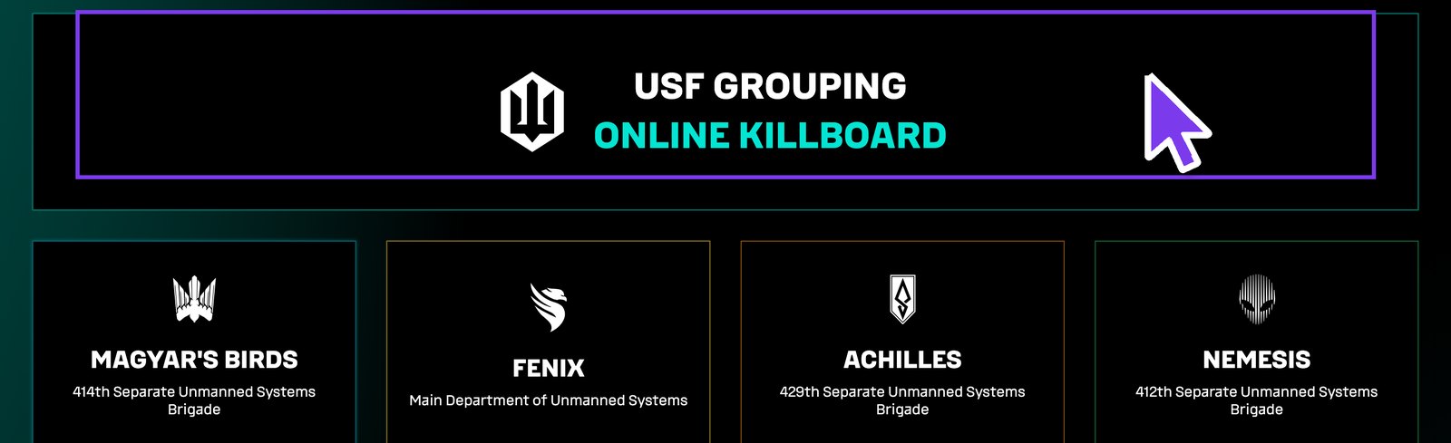 Cursor on the group tile